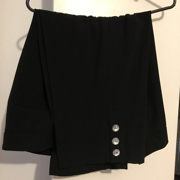 Ninety woman size 20W black ankle length pants with embellishment at ankles. - Picture 8 of 11